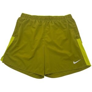 Nike Dri-FIT Men's Running Lined Shorts Olive Green Athletic Gym Workout‎ Large